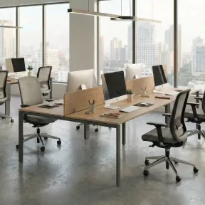 Bench bureaux vis-à-vis piètement ouvert à partir de 2 postes So Martos