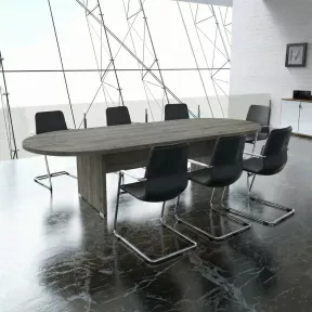 Table de réunion ovale So Cadix - Modulable, jusqu'à 24 pers.