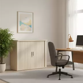 Armoire basse fermée, porte rideaux, hauteur 81 cm – So Madrid