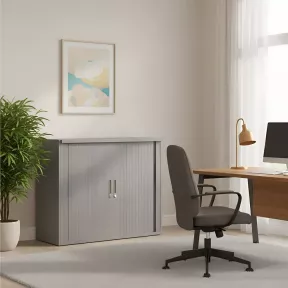 Armoire basse fermée, porte rideaux, hauteur 81 cm – So Madrid