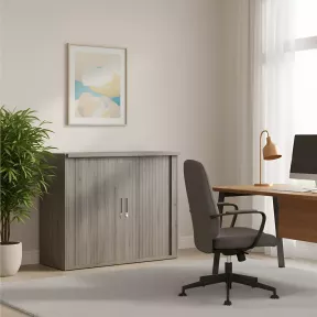 Armoire basse fermée, porte rideaux, hauteur 81 cm – So Madrid