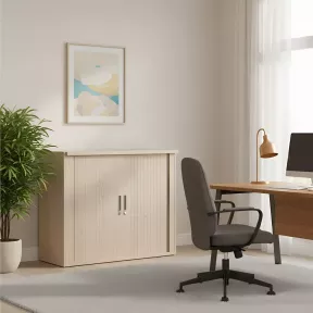 Armoire basse fermée, porte rideaux, hauteur 81 cm – So Madrid