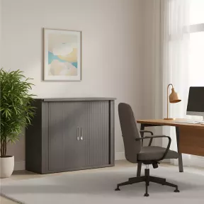 Armoire basse fermée, porte rideaux, hauteur 81 cm – So Madrid