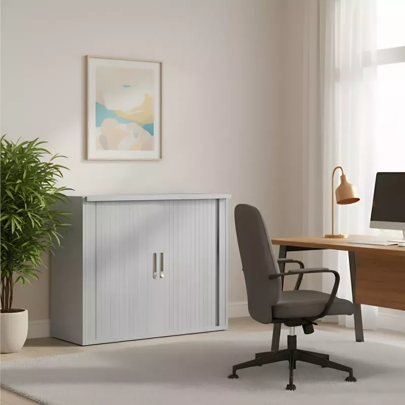Armoire basse fermée, porte rideaux, hauteur 81 cm – So Madrid