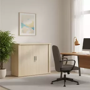Armoire basse fermée, porte rideaux, hauteur 81 cm – So Madrid