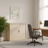 Armoire basse fermée, porte rideaux, hauteur 81 cm – So Madrid