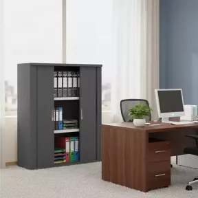 Armoire de rangement à rideaux PVC - 2 étagères - hauteur 120 cm (2 largeurs au choix) So Madrid