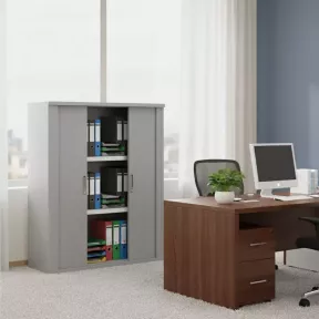 Armoire moyenne fermée, porte rideaux, hauteur 120 cm – So Madrid