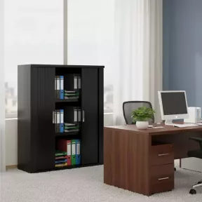 Armoire moyenne fermée, porte rideaux, hauteur 120 cm – So Madrid
