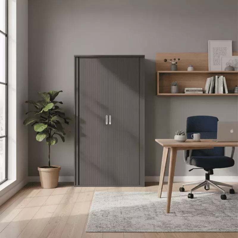 Armoire haute fermée, porte rideaux, hauteur 196 cm – So Madrid