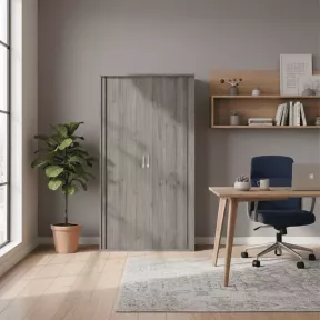 Armoire de rangement avec fermeture rideaux PVC H 196 cm