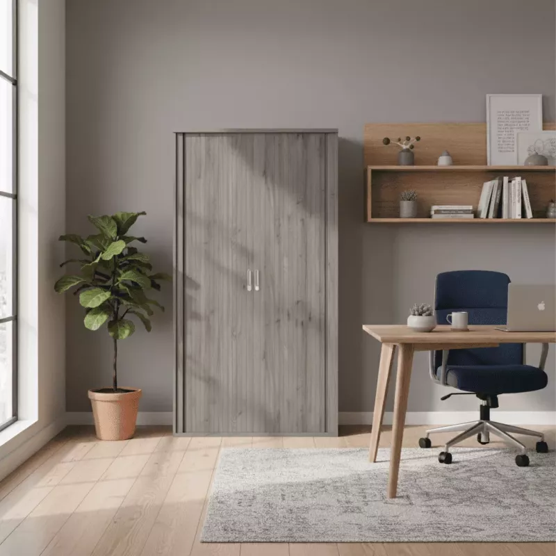 Armoire haute fermée, porte rideaux, hauteur 196 cm – So Madrid
