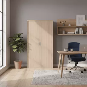 Armoire de rangement avec fermeture rideaux PVC H 196 cm