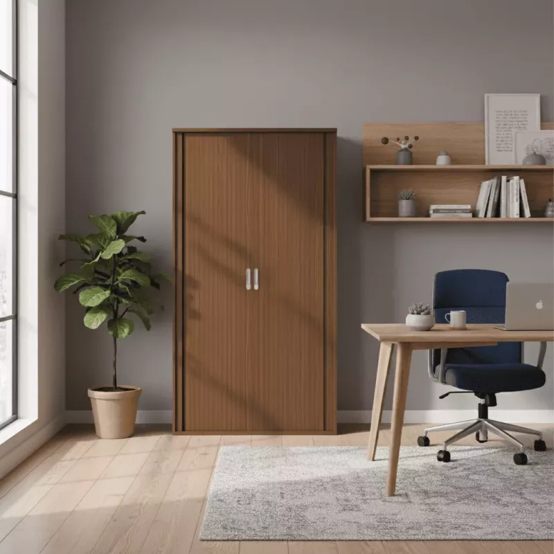 Armoire haute fermée, porte rideaux, hauteur 196 cm – So Madrid