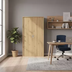 Armoire de rangement avec fermeture rideaux PVC H 196 cm