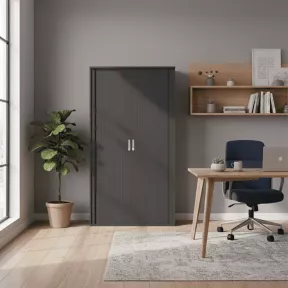 Armoire de rangement à rideaux PVC - 4 étagères - hauteur 196 cm (2 largeurs au choix) So Madrid