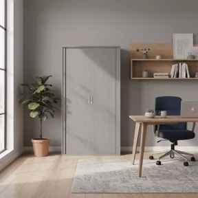 Armoire de rangement avec fermeture rideaux PVC H 196 cm