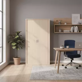 Armoire de rangement avec fermeture rideaux PVC H 196 cm