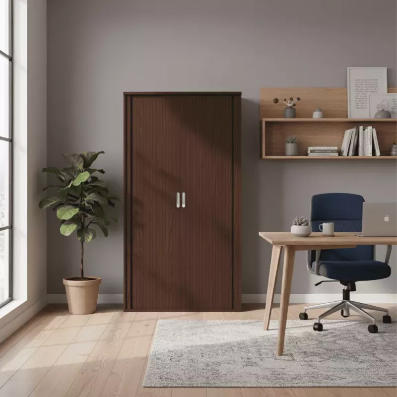Armoire haute fermée, porte rideaux, hauteur 196 cm – So Madrid