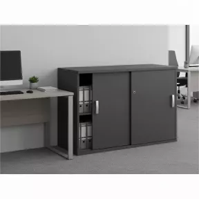 Armoire portes coulissantes mélaminé - 1 étagère -  haut. 81 cm (2 largeurs au choix) So Madrid