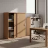 Armoire portes coulissantes mélaminé - 2 étagères - haut. 120 cm (2 largeurs au choix) So Madrid