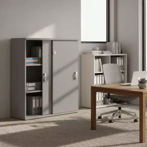 Armoire rangement, portes coulissantes H 120 cm: 2 tailles