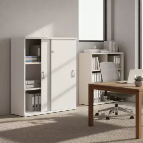 Armoire rangement, portes coulissantes H 120 cm: 2 tailles