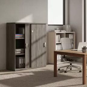 Armoire rangement, portes coulissantes H 120 cm: 2 tailles