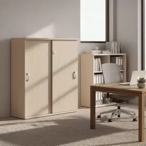 Armoire rangement, portes coulissantes H 120 cm: 2 tailles