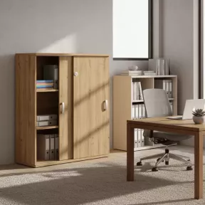 Armoire rangement, portes coulissantes H 120 cm: 2 tailles