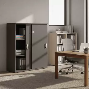 Armoire rangement, portes coulissantes H 120 cm: 2 tailles