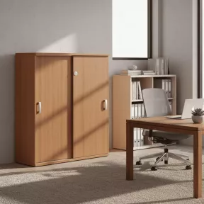 Armoire rangement, portes coulissantes H 120 cm: 2 tailles