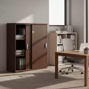 Armoire rangement, portes coulissantes H 120 cm: 2 tailles