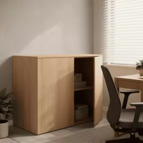 Armoire basse porte poussoir, hauteur 81 cm – So Madrid