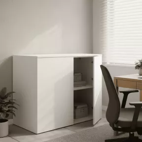 Armoire basse porte poussoir, hauteur 81 cm – So Madrid