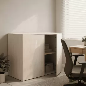 Armoire basse porte poussoir, hauteur 81 cm – So Madrid