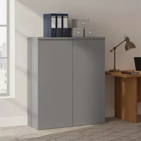 Armoire bureau à portes push open, H 120 cm: 4 largeurs