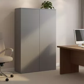 Armoire avec portes push open mélaminé, H 158 cm: 4 largeurs