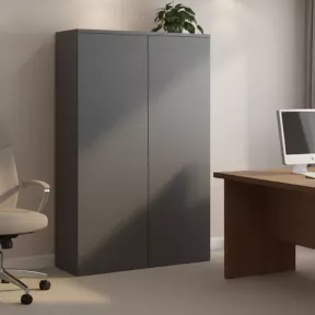 Armoire avec portes push open mélaminé, H 158 cm: 4 largeurs