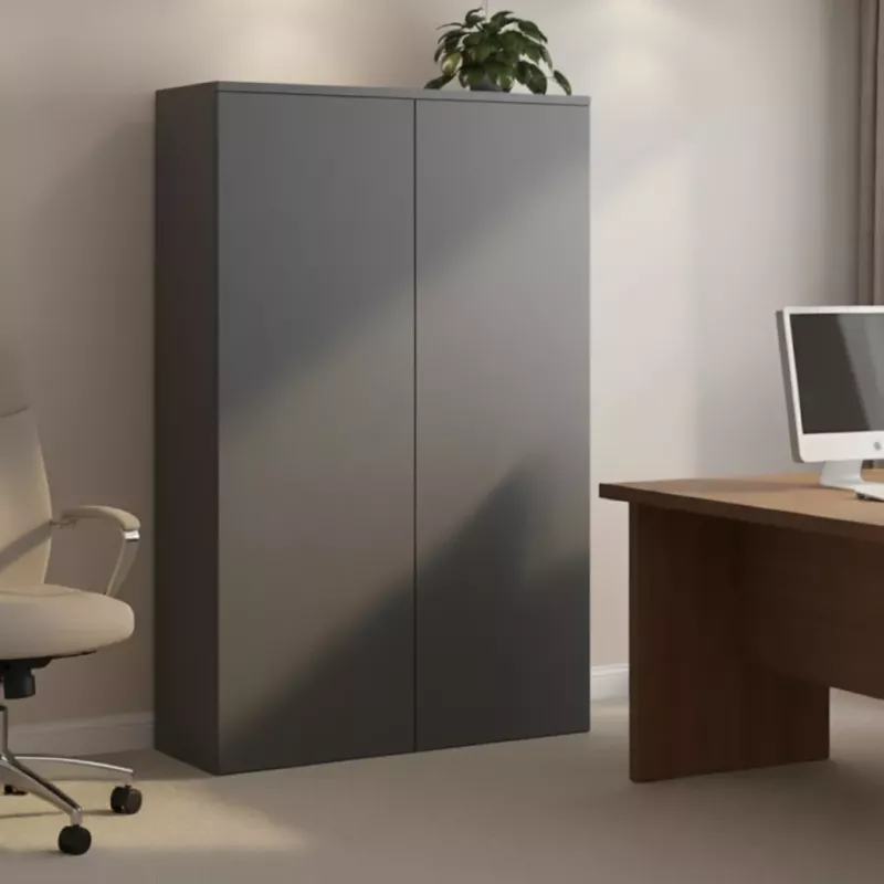 Armoire avec portes push open mélaminé, H 158 cm: 4 largeurs