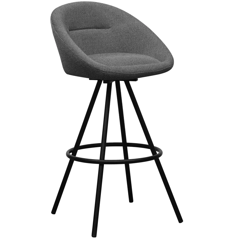 Tabouret en tissu piétement pyramidal So Smooth