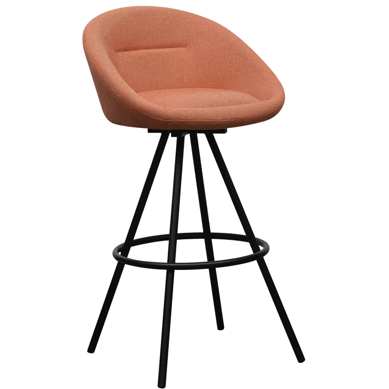 Tabouret en tissu piétement pyramidal So Smooth