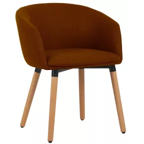 Fauteuil en tissu avec pieds bois So Fresh