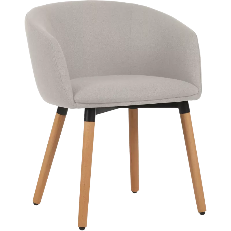 Fauteuil en tissu avec pieds bois So Fresh