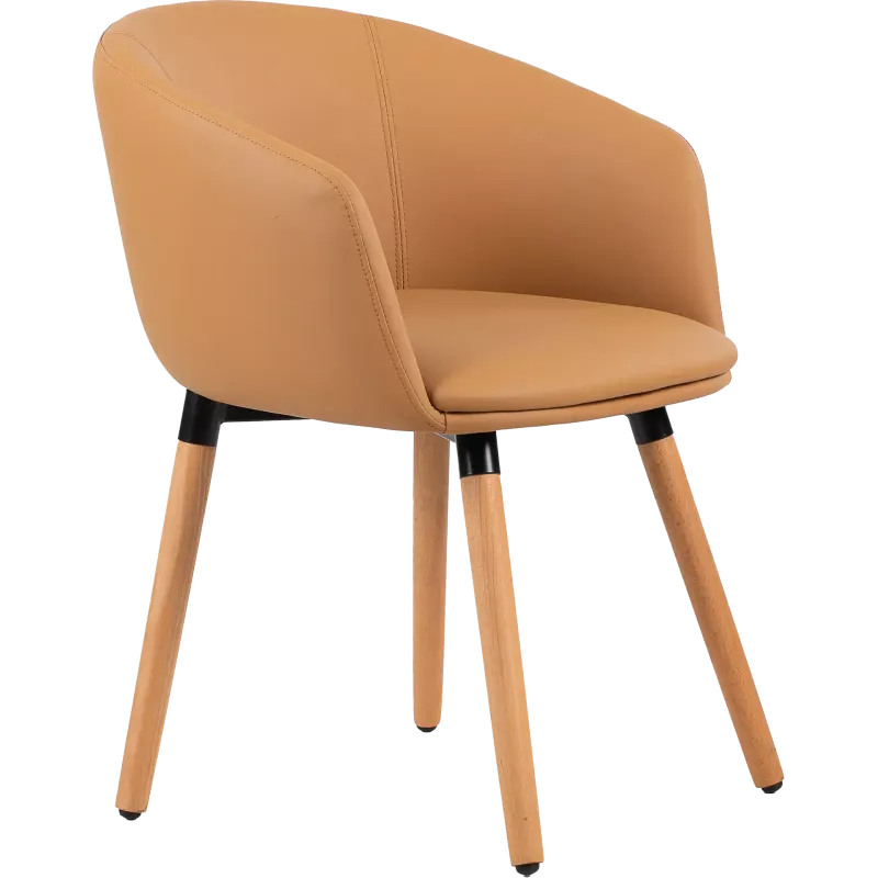 Fauteuil en tissu avec pieds bois So Fresh