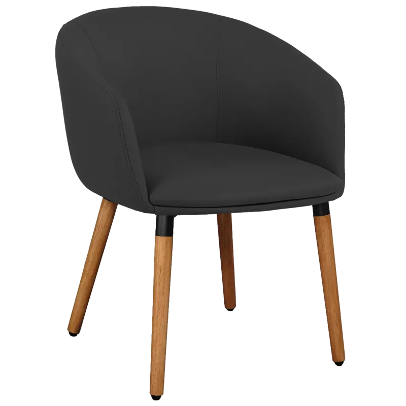 Fauteuil en tissu avec pieds bois So Fresh