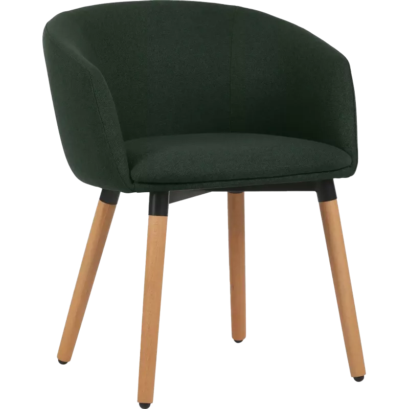 Fauteuil en tissu avec pieds bois So Fresh