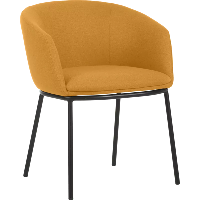 Fauteuil en tissu avec pieds métal So Cool