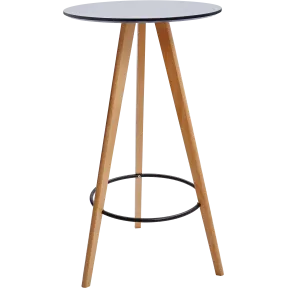 Table haute ronde bois et métal So Simple