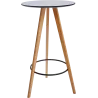 Table haute ronde bois et métal So Simple
